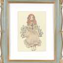 PHAREGE Vintage Picture Frame 8x10 Light Green Gold, 8 by 10 Ornate Decorative Antique Frame with Mat for 5x7 Photo, Fancy Matted Frame for Desktop or Wall, Horizontal or Vertical