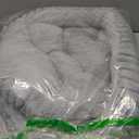 BALANCE Cat Bed Kitten Bed, Washable Round Cat Beds for Indoor Cats, Super Soft Plush Faux Fur Pet Bed for Puppy and Kitten with Anti-Slip Bottom (Grey)