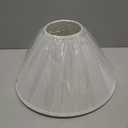 FenchelShades.com Lampshade 7" Top Diameter x 18" Bottom Diameter x 12" Slant Height with Washer (Spider) Attachment for Lamps with a Harp (White)