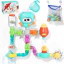 Bath Toys for Kids Ages 4-8 | 27PCS DIY Water Pipe Assembly Kit with Storage Bag | STEM Building Educational Bathtub Toys for Toddler 3-5 | Creative Shower Toy Birthday Gifts for Boys & Girls