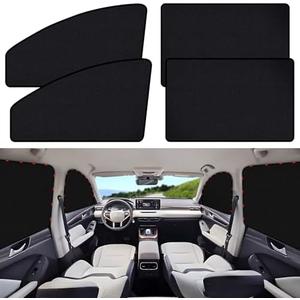 ZATOOTO Suede Car Window Shades 4PCS - Car Window Covers for Ultimate Privacy, UV Protection, and Heat Insulation, Sun Shade Perfect for Camping, Travel, Baby Safety, and Daily Use, Blackout Suede
