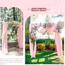 Wedding Arch Draping Fabric,8 Panels 28"x20ft Pink Wedding Arch Drapes for Ceremony Chiffon Fabric Drapes Arbor Drapery Wedding Arch Decorations for Reception Sheer Backdrop Curtains for Party Swag