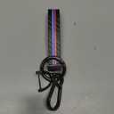 1Pack Car Keychain M 3 Color Stripe Leather with Zinc Alloy Keyring for BMW M M4 M3 M2 M5 M6 X3 X5 X7 X1 Universal Accessories Portable Fashion Sports Key Chain Lanyard for Men Women Gift