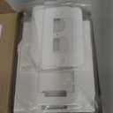 ALLICAVER Outlet Shelf, Bathroom Wall Holder with Built-in Cable Management, Wall Organizer for Smart Home Decor Space Saving Electric Toothbrush Use as Echo Holder (Vertical Decora&Duplex, 2, Pack)