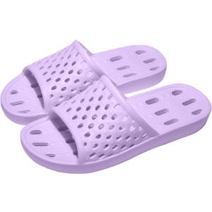 WOTTE Shower Sandals Women Quick Drying Bath Slippers Non Slip Dorm Shoes (Purple)
