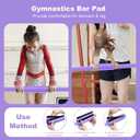 Gymnastics Bar for Kids, Adjustable Height Gymnastic Horizontal Bars with Mat, Folding Gymnastic Training Monkey Bars, Junior Expandable Training Kip Bar for Home