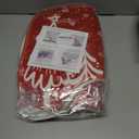 KMCCUMBER 4 Pcs Christmas Bathroom Sets with Christmas Shower Curtain Non Slip Rug Toilet Lid Cover and Bath Mat, Winter Shower Curtain Set for Kitchen Toilet Bathroom Decor(Red)