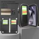 Harryshell Compatible with Samsung Galaxy S25 Ultra Case Wallet Detachable Phone Cover Dual Zipper [11 Card Slots] with [ RFID Blocking ] Crossbody Wrist Strap (Crocodile Black)