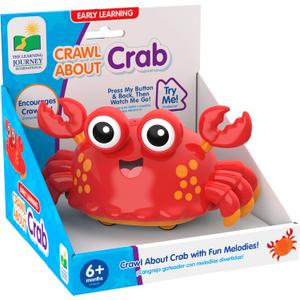 The Learning Journey Crawl About Crab  Musical Crawling Toy for Babies  Interactive Movement Aid with Songs  Developmental Baby Toy for Ages 6+ Months