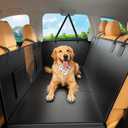 XL Hard Bottom Dog Car Seat Cover, 58"×69", Waterproof PU Leather