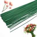200 PCS 22 Gauge Floral Stem Wire Flower Arrangements and DIY Crafts,Dark Green,Floral Wire for Florist Flower Arrangement 16 Inches,Diameter:0.03 inch