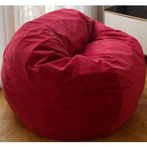 YuppieLife Large Foam Filled Bean Bag Chairs for Kids Teenagers Adults Living Room Gaming Relaxing 4F Machine Washable Lazy SofaRed