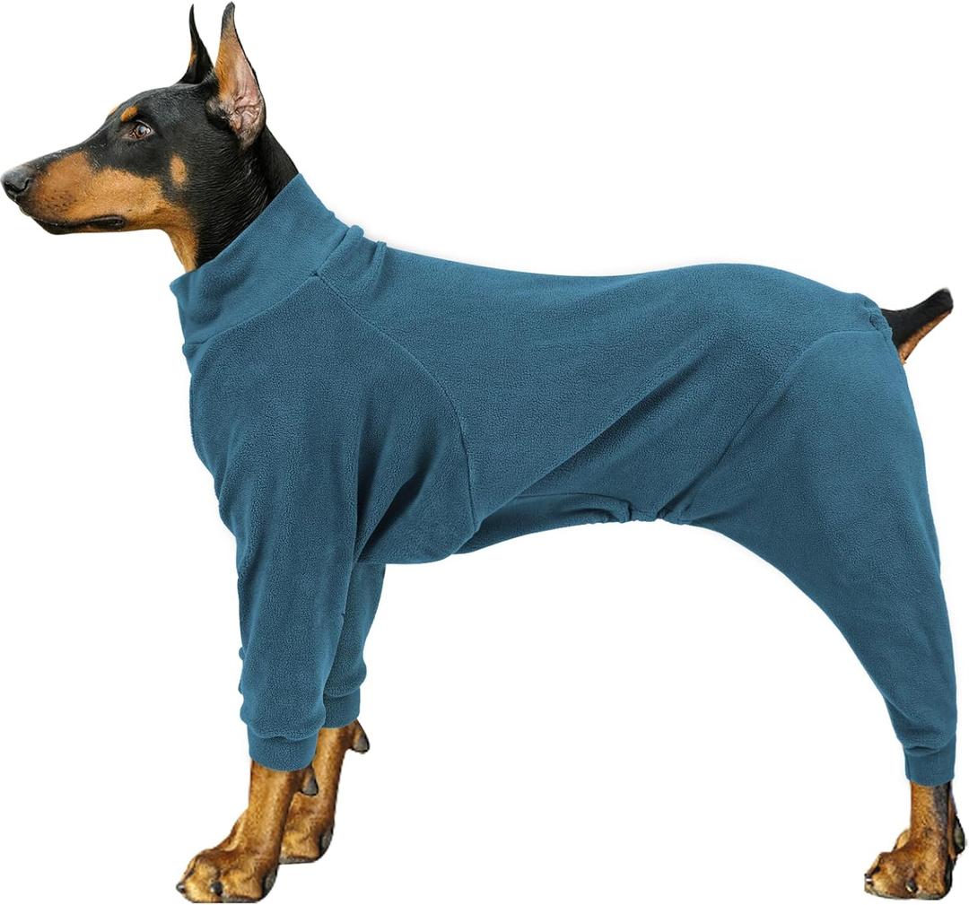 Dog Winter Coat for  Dog Run Walk Sleep Pet Warm Fleece Sweater & Windproof Pajamas Snow Jacket Large Turquoise Large