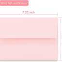 100 Pack A7 Pink Invitation 5x7 Envelopes - Self Seal, Square Flap,Perfect for Baby Shower, 5x7 Cards, Weddings, Birthday, invitations, Graduation, 5.25 x 7.25 Inches (Pink)