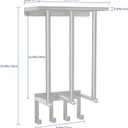 Bathroom Towel Rack with 4 Hooks - Wall Mount Towel Holder for Bathroom with Metal Shelf, Ideal Bathroom Storage Organizer and Decor Grey