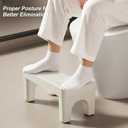6.7 Inch Toilet Stool Squat Adult, Poop Stool for Bathroom, Non-Slip Squatting Potty, Lightweight Pooping Stools Portable for Travel, Toilet Step Stools for Adults/Kids, White