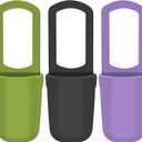 Hands-Free Cup Holder for Stroller and Bike, Universal Leak-Resistant Silicone Bottle Holder with Quick Release | Foldable Design for Scooter, Wheelchair, Outdoor Use (3 Pack)