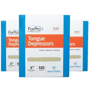 ForPro Professional Collection Senior Tongue Depressors, Large Wax Applicators, Wood Craft Sticks, 6 Senior Sized, Non-Sterile, 500-Count (Pack of 3)