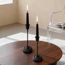 2 x BEAHOT Matte Black Candle Holders Set of 6 with Matching Candle Snuffers Elegant Non-Slip Candlestick Holders for Christmas Decorations Wedding Centerpiece, Dining Table & Home Gift Display