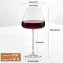 Clear Wine Glasse one, 23oz Classic Stemmed Crystal Burgundy Glasses, Dishwasher Safe Stemware for Red or White, Gift for Party, Holiday, Anniversary, Restaurant, Home Bar, Daily Use