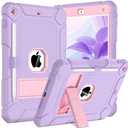 BMOUO Case for iPad 9th 8th 7th Generation (10.2 inch, 2021/2020/2019), Shockproof Protective iPad 10.2 Case with Built-in Stand/Pencil Holder, Light Purple
