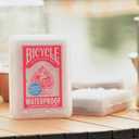 Bicycle Waterproof Playing Cards, Red Plastic Deck of Cards, Durable Plastic Cards for Pool, Beach, Camping & Party Games