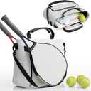 Tennis Bags for Women Men - Sleek Tennis Racket Bag for Sports Accessories with 2 Detachable Racket Cases - Gym Sling Bag, Pickleball Racquet Sling for Beginner Pro Players
