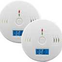 Carbon Monoxide Detector Alarm, CO Alarms for Kitchen Basements Travel Home Office House Bedroom Living Room Car, Battery Operated,Comply with UL 217/2034, (2-Pack)