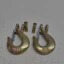 5/16" Clevis Slip Hook with Safety Latch, Forged G70 14,000 Lb Capacity, Safety Chain Hooks for Trailer, Truck Transport, Tow Winch (2 Pack)