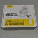 Nulaxy KM18 Bluetooth 5.4 Car Adapter with 1.44" Clear Display & Flexible Gooseneck - FM Radio Transmitter & Bluetooth Receiver for Hands-Free Calls, Wireless Music via BT/FM/AUX/TF, USB Car Charger (Black)