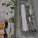 Handheld Milk Frother Wand 3-Speed,Electric Whisk Drink Mixer for Coffee,Milk,Cream,Lattes,Usb Charging with 2 Heads,Coffee Enthusiasts Gift-White