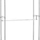 Amazon Basics Adjustable Clothes Rack for Handing, Double Hanging Rod Garment Rolling Closet Clothing Organizer, Chrome, 36'' x 14'' x 72''