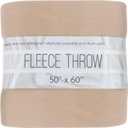 50x60 Throw Blankets, Ultra Soft Hypoallergenic Fleece Fall Throw Blanket for Livingroom, Couch, Chair, Bed, Beige Khaki