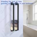 Towel Bar for Bathroom 24 Inch Matte Black Towel Holder 24 Inch Stainless Steel SUS304 Rustproof Towel Rack Modern Square Towel Rod for Bathroom Wall (1, Matte Black, 24 Inch)