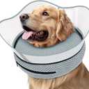 Supet Raised Inflatable Dog Cone Alternative Collars for After Surgery, Dog Donut Collar After Surgery, Soft Pet Cone for Dogs to Stop Licking Large