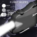 SUPRUS Waterproof 3 Modes of Flashlight Windproof Lighter Dual Arc Electric Rechargeable Dual Arc Plasma Lighters with Survival Emergency Whistle and Lanyard