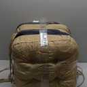 downluxe Indoor Chair Cushions for Dining Chairs, Tufted Overstuffed Textured Foam Kitchen Chair Pads with Ties and Non-Slip Backing, 15.5" x 15.5" x 4", Brown, 4 Pack