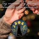 GEEMBI Christmas Black Cat Gifts for Women Men - Suncatcher Christmas Ornaments 2025 for Tree Decorations - Black Cat Ornament for Halloween, Witchy Mystical Gifts for Women, Moon Phase Gothic Decor (Navy - Lunar Cat)