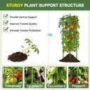 Halatool 8 Pack Tomato Cages for Garden, Up to 48in (4FT) Adjustable Tomato Cage, Garden Stakes Tomatoe Trellis for Pots, Tomatoes Plant Support for Raised Garden Bed & Climbing Vegetables Flowers