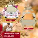 Just Married Ornament Photo Frame - Wedding Gifts for Couples 2025, Bridal Shower Gifts for Bride Newly Wed, Personalized Mr and Mrs Wooden Christmas Ornament with Picture