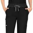 COMENII Scrubs for Women Set, V-Neck Top & Straight Leg Pants with 11 Pockets, Stretch Comfortable Womens Scrub Sets XS