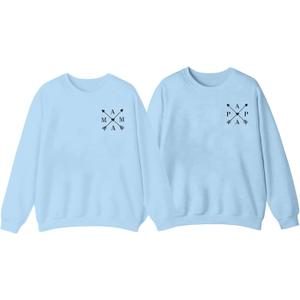 ASTANFY Mom Sweatshirt Dad Sweatshirt: Mom And Dad Shirts Parents Outfits Pregnancy Gifts Fall Crewneck Sweatshirts (Small)