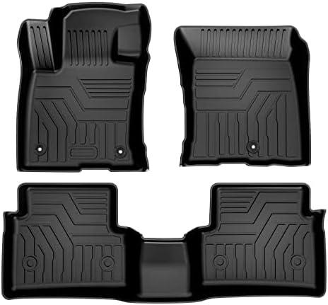Mixsuper Custom Fit Floor Mats for Ford Bronco Sport 2025 2024 2023 2022 2021, All Weather Floor Liners Front and Rear Row Set Black