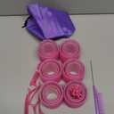 Self grip hair roller set,18 pcs,Hair rollers with hair roller clips and comb,Salon hairdressing curlers,DIY Hair Styles, Sungenol 3 Sizes Rose red Hair Rollers in 1 set