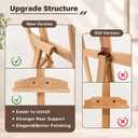 Adjustable Pine Wooden Painting Easel, Art Easel for Display, 23 inches x 35 inches x 56 inches