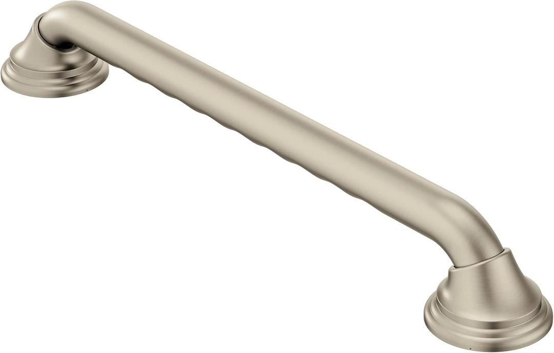 Moen LR8724D3BN Bathroom Safety 24-Inch Ultima Designer Bathroom Grab Bar, Brushed Nickel