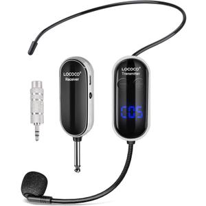 UHF Wireless Headset Microphone System: Mic Headset - LED Digital Display, Head Handheld Mic 2 in 1, Working Time 6H, 165 ft Range Mics for Voice Amplifier, Tour Guide, Teaching, Fitness, PA System