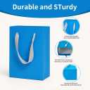 Aosric 30 Pack 6x3x8 Blue Gift Bags  Small Sturdy & Reusable Premium Gift Bags for Jewelry, Perfume, Skincare, Cosmetics, Boutique Gift, Party Favors, Weddings, Birthdays, Christmas and Holidays