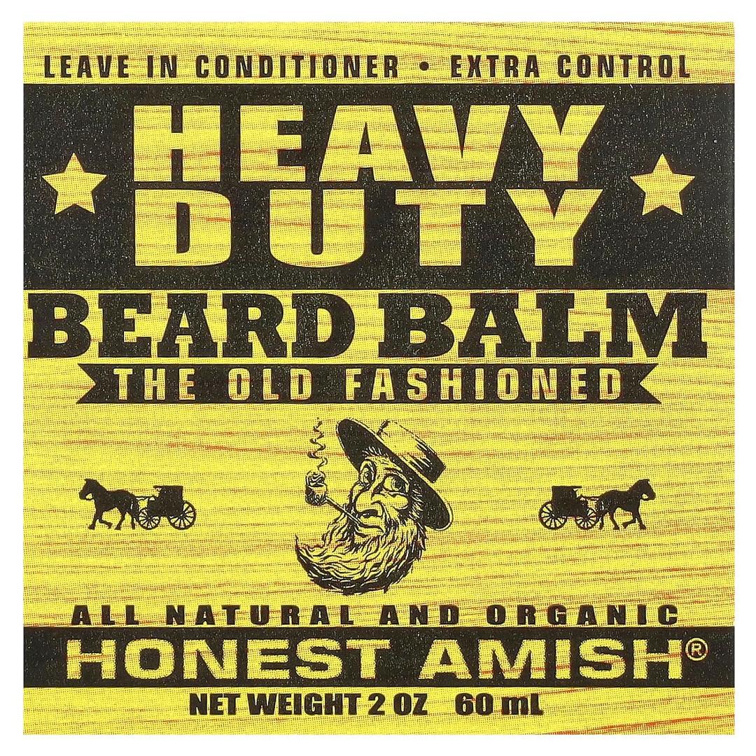 Honest Amish - Heavy Duty Beard Balm - 2 Ounce - Beard Conditioner