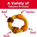 Country Kitchen Rawhide Free Kabob Rings 4 Flavor Variety Pack, 5 Count | Protein Dog Treats,Made with Real Chicken, Beef, Pork, and Duck, Chewy, Airy Texture (EXP 07/25/27)